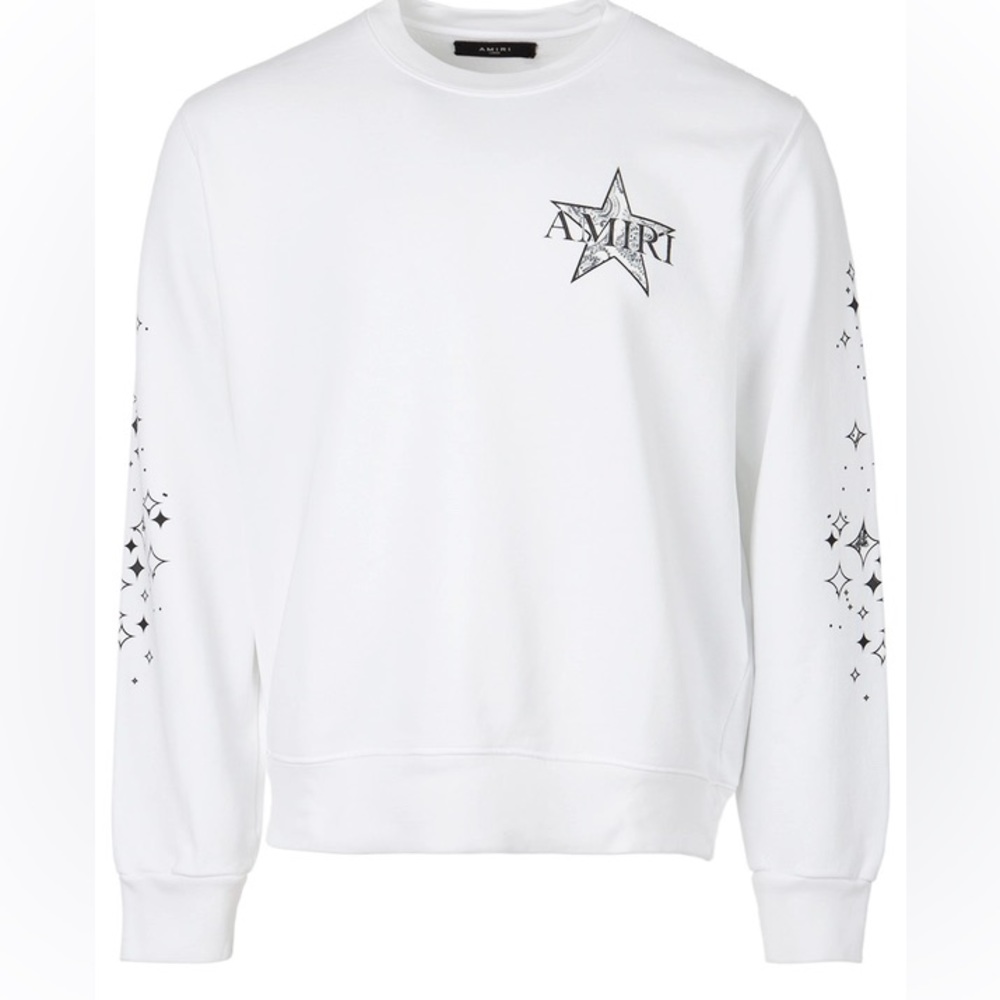 AMIRI MENS PAISLEY STARS CREWNECK